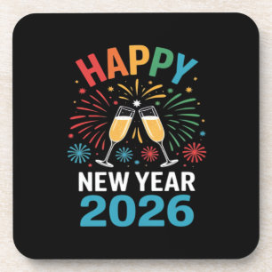 Frohes Neues Jahr 2026 Party Lustiges Silvester 20 Getränkeuntersetzer