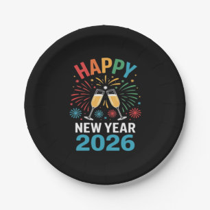 Frohes neues Jahr 2026 Party Lustiges Silvester 20 Pappteller
