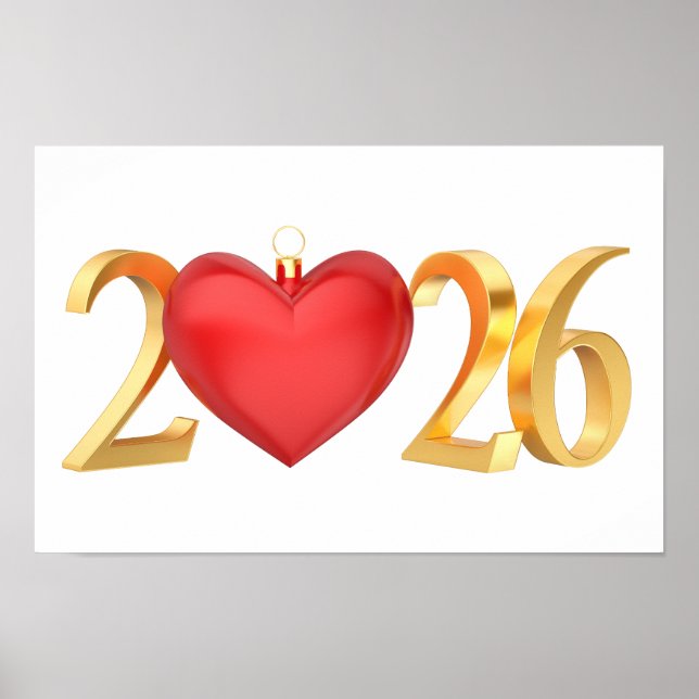 Frohes Neues Jahr 2026 Poster (Vorne)