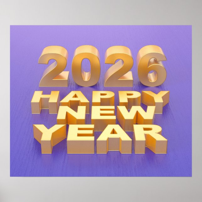Frohes Neues Jahr 2026 Poster (Vorne)