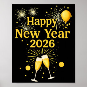 Frohes Neues Jahr 2026 Poster