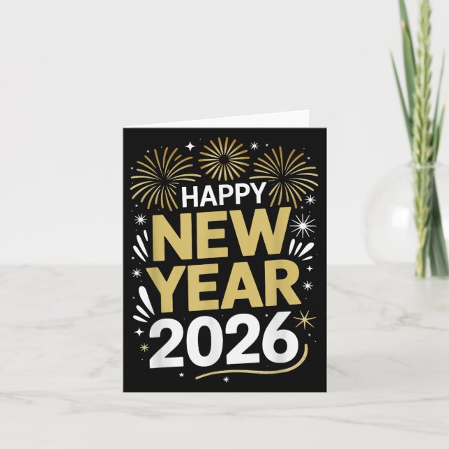 Frohes neues Jahr 2026 - Silvester 2026  Karte (Vorderseite)