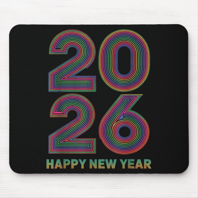 Frohes Neues Jahr 2026 Silvester  Mousepad (Vorne)
