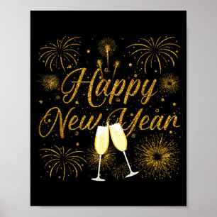Frohes Neues Jahr 2026 Silvesterparty Countdown Poster