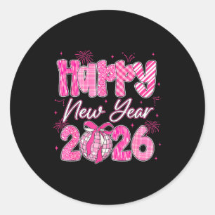 Frohes Neues Jahr 2026 Silvesterparty Nye Familien Runder Aufkleber