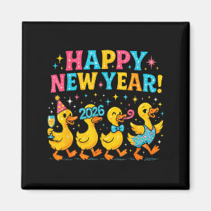 Frohes neues Jahr 2026 Süße Enten-Party-Geschenk Magnet