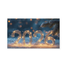 Frohes neues Jahr 2026 Visitenkarte