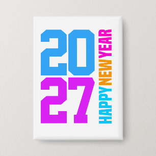 Frohes Neues Jahr 2027 Button