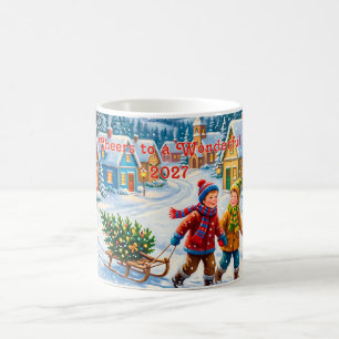 Frohes Neues Jahr 2027 Feier Kaffeetasse