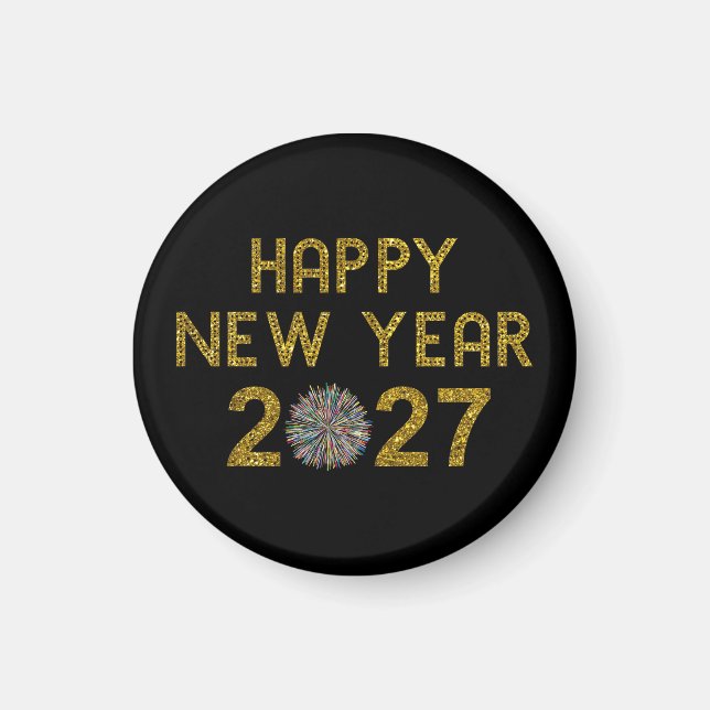 Frohes Neues Jahr 2027 Magnet (Vorne)
