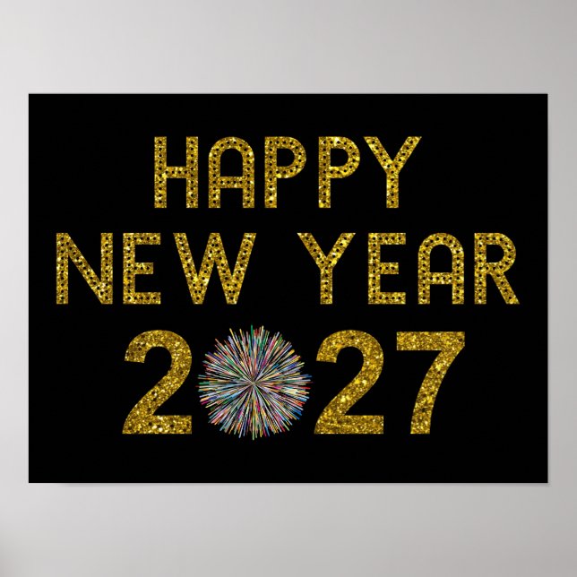 Frohes Neues Jahr 2027 Poster (Vorne)