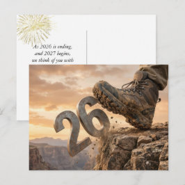 Frohes neues Jahr 2027 Postkarte