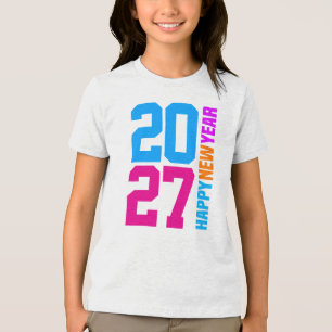 Frohes Neues Jahr 2027 Tri-Blend Shirt