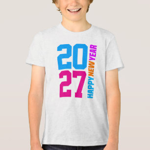 Frohes Neues Jahr 2027 Tri-Blend Shirt