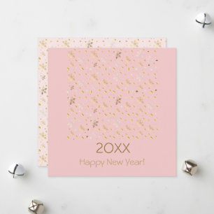 Frohes Neues Jahr 20XX & Gold Weihnachtsdekoration Feiertagskarte
