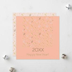 Frohes Neues Jahr 20XX & Gold Weihnachtsdekoration Feiertagskarte