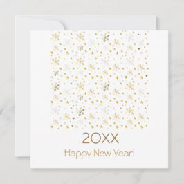 Frohes Neues Jahr 20XX & Gold Weihnachtsdekoration Feiertagskarte