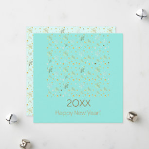 Frohes Neues Jahr 20XX & goldene Weihnachtsdekorat Feiertagskarte