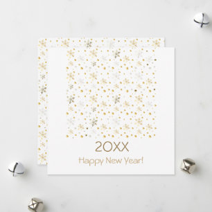Frohes neues Jahr 20XX & goldene Weihnachtsdekorat Feiertagskarte
