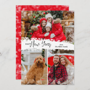 Frohes neues Jahr 3 Foto Feiertagskarte