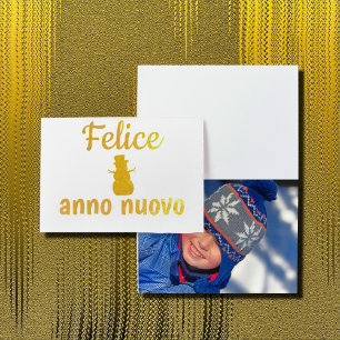 Frohes neues Jahr - auf Italienisch Folienkarte