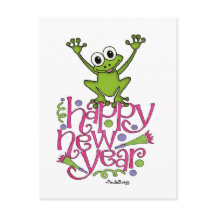 Frohes neues Jahr aus Frisky der Frosch