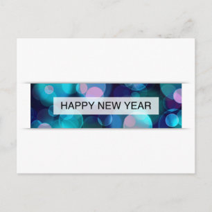 Frohes neues Jahr (Bokeh) Feiertagspostkarte