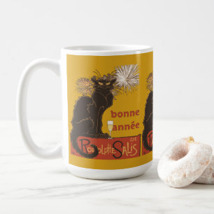 Frohes neues Jahr Bonne Annee Le Chat Noir Kaffeetasse