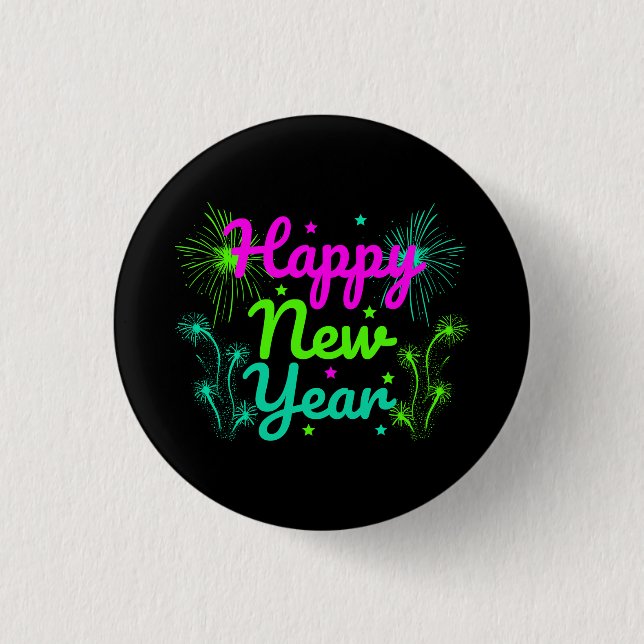 Frohes Neues Jahr  Button (Vorderseite)