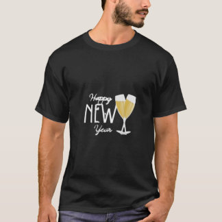 Frohes Neues Jahr Champagner Toast Design – Festli T-Shirt