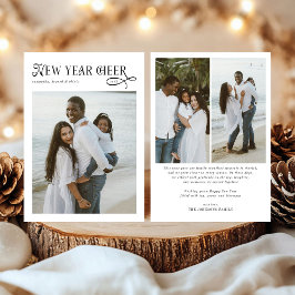 Frohes neues Jahr Cheer Modern Family 4 Fotocollag Feiertagskarte