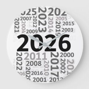 Frohes Neues Jahr Countdown-Wanduhr Große Wanduhr