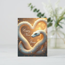 Frohes neues Jahr der Holzschlange Postkarte