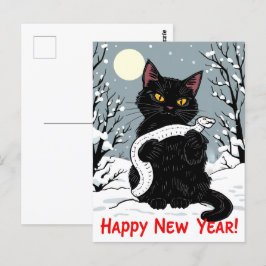 Frohes neues Jahr der Schlange Postkarte