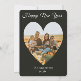 Frohes Neues Jahr Familienfoto Feiertagskarte