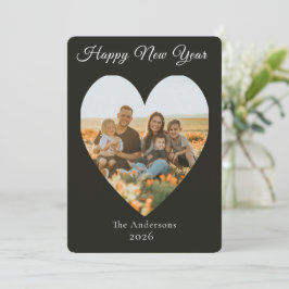 Frohes Neues Jahr Familienfoto Feiertagskarte