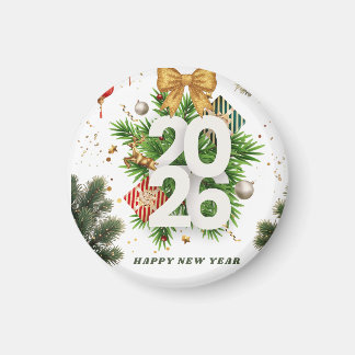 Frohes Neues Jahr – Festliche Weihnachtsfiguren, O Magnet