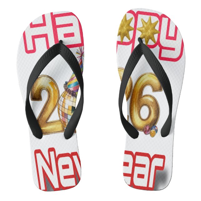 Frohes neues Jahr  Flip Flops (Fußbett)