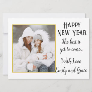 Frohes Neues Jahr Foto-Feiertagskarte Feiertagskarte