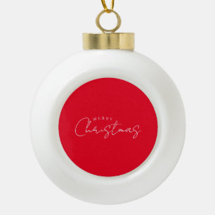 Frohes neues Jahr, frohe Weihnachten, Feiertage Keramik Kugel-Ornament
