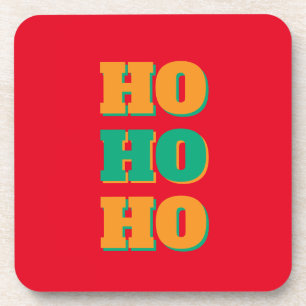 Frohes neues Jahr Frohe Weihnachten Festtage HoHo Getränkeuntersetzer