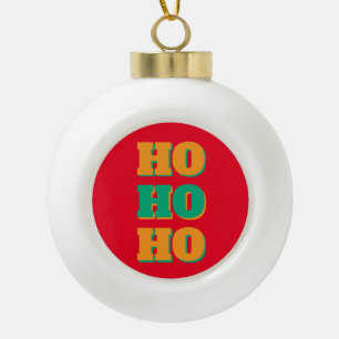 Frohes neues Jahr Frohe Weihnachten Festtage HoHo Keramik Kugel-Ornament