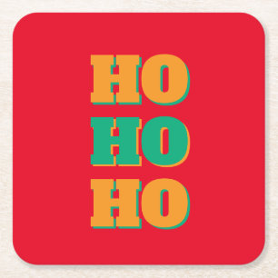 Frohes neues Jahr Frohe Weihnachten Festtage HoHo Rechteckiger Pappuntersetzer