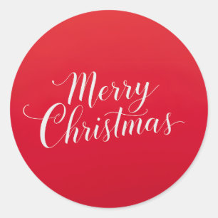 Frohes neues Jahr, frohe Weihnachten, Festtage Runder Aufkleber