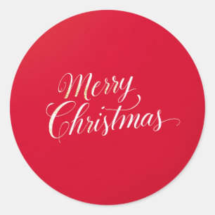 Frohes neues Jahr, frohe Weihnachten, Festtage Runder Aufkleber