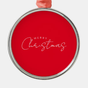 Frohes neues Jahr, fröhliche Weihnachten, Festtags Ornament Aus Metall