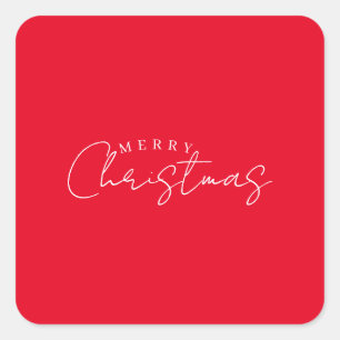 Frohes neues Jahr, fröhliche Weihnachten, Festtags Quadratischer Aufkleber