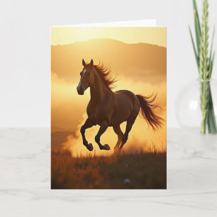 Frohes Neues Jahr Galoppierendes Pferd Karte