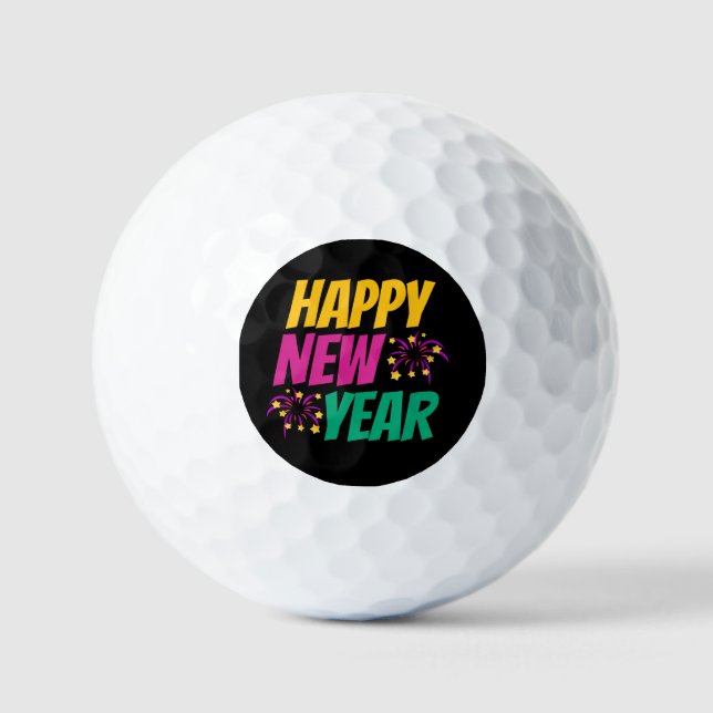 Frohes Neues Jahr  Golfball (Vorderseite)