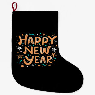 Frohes Neues Jahr Großer Weihnachtsstrumpf